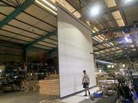 Écran de projection motorisé portable de 180 à 300 pouces, en tissu blanc mat et fibre de verre, pour auditoriums et salles de conférence