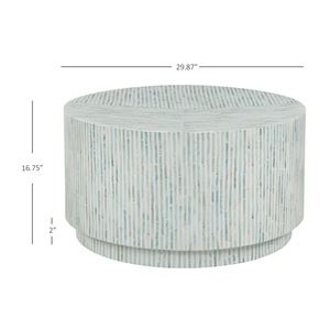Table en os incrusté de la marque ILAHI, design moderne, détails en agate, rangement, meuble portable pour la maison - Product Image 5