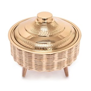 Cacerola de Acero Inoxidable con Tapa y Asa de Madera, Recipiente Redondo para Mantener la Comida Caliente, Diseño Minimalista para Cocinas de Gas e Inducción - Product Image 4
