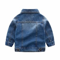 Veste en jean classique pour garçon, hiver, respirante, doublure en laine, coque en polyester/coton, fermeture à boutons, design moderne imprimé
