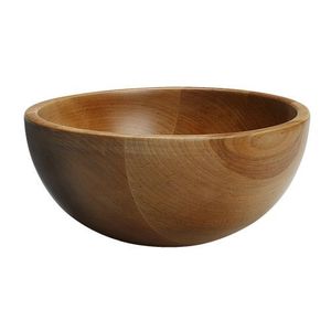 Elegante tazón de madera con veta natural, grande y profundo, para servir ensaladas, ideal para la decoración moderna de restaurantes. - Product Image 1