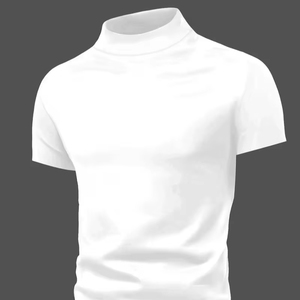 T-shirt de compression homme haute qualité, coupe ajustée, manches courtes, uni, respirant, séchage rapide, pour la course, la gym, les activités de plein air et les entraînements décontractés - Product Image 1