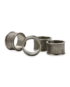 Hand Casted Technique Silver Napkin Rings <b>Set</b> of 4 <b>Gift</b> <b>Sets</b> Custom Event Supplies Table Decoration Napkin Ring <b>Cheap</b> Price - Product Image 5