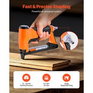 Pistola Sparapunti Pneumatica Calibro 20 per Tappezzeria, Serie 50, con Punti Metallici Fini, Corona 1/2\", Lunghezza 1/4\"-5/8\", Max 110 Pezzi L - Product Image 2