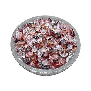 Venta al por mayor de grava de cristal de ágata de fuego grabada de 3-5 mm, piedras curativas verdes a granel para decoración del hogar y festividades en Amayra Crystals - Product Image 1