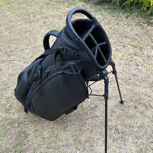 Bolsa de Golf de Piel Sintética Negra en Oferta, con Logotipo Personalizado, Soporte para Bolsa de Golf, Portátil, Bordada, para Hombre - Product Image 3