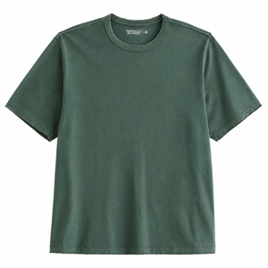 T-shirt à manches courtes vert pour homme, coupe classique, col rond, style décontracté, tissu jersey 100% coton - Product Image 4