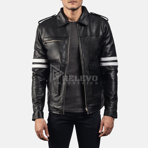 Veste en cuir de chèvre véritable pour homme, finition de luxe, vêtement léger en cuir véritable - Product Image 3