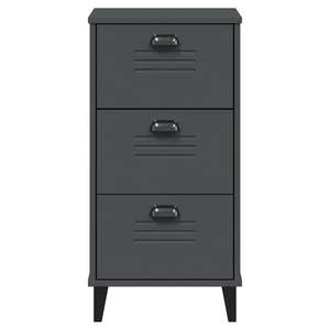 Comodino in legno grigio antracite VIKEN comodino elegante - Product Image 6