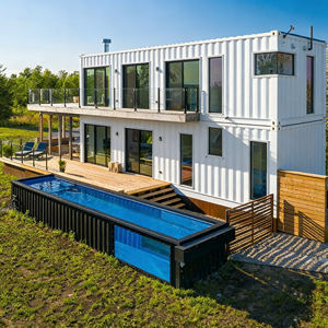 Vente directe usine – Grande piscine conteneur extérieure avec fenêtre en acrylique transparente, structure en acier, piscine modulaire hors sol - Product Image 4