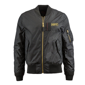 Chaqueta Bomber de Poliéster con Cierre Frontal, Chaqueta Casual para Hombre, Proveedor de Fábrica de Ropa Exterior de Moda con Logotipo Personalizado Gratuito - Product Image 1