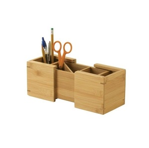 Support à stylos décoratif en bois fait main, organiseur de papeterie pour stylos, crayons, marqueurs et organisation du bureau - Product Image 4