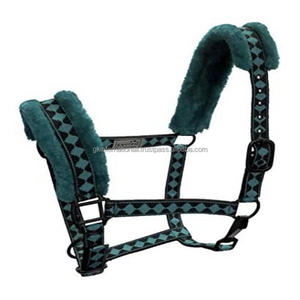 Relleno de visón suave para nariz y corona, accesorio de lujo con revestimiento negro, doble capa, Jacquard, diamante, nailon, caballo, Halter - Product Image 2