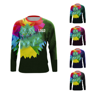 T-shirt en coton 100% doux, grande taille, manches longues, coupe ample, impression par sublimation personnalisée pour homme. - Product Image 1