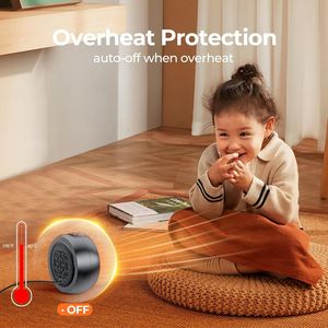 Stufa Elettrica Portatile in Ceramica PTC da 500W per Uso Interno con Riscaldamento Rapido e Protezione dal Surriscaldamento - Product Image 3