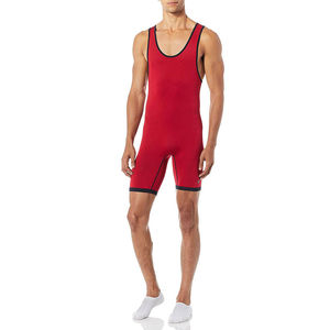 Custom Sublimation Polyester Breathable Anti-Bacterial Wrestling Singlet Automated Cutting Lightweight <b>Compression</b> Sportswear - Product Image 1