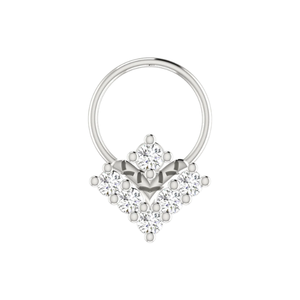 Ajretail – Piercing de nez en or 14 carats au design Radiance avec diamant naturel de 0,13 ct, bijou de piercing raffiné, style royal - Product Image 3
