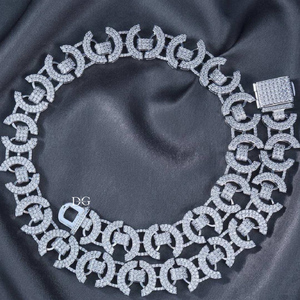 Chaîne en or 18 carats plaqué rhodium de qualité supérieure, sertie de diamants Moissanite, pour mariage, unisexe, accessoires de mode Hip Hop disponibles - Product Image 5
