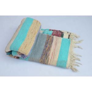 Chindi-alfombra Rectangular ligera hecha a mano, tapete bohemio, colorida, de algodón, para decoración del hogar, Multicolor - Product Image 5