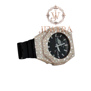 Mossinate Fashionable Rubber Diamond <b>Watch</b> Durable Timepiece with Genuine Diamonds and Scratch Resistant Design - Product Image 1