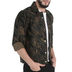 Veste en jean pour homme de haute qualité, à manches longues, avec boutons sur toute la longueur, séchage rapide et respirante, style urbain, vente en gros - Product Image 5