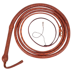 Látigos de Cuero de Alta Calidad con MOQ Bajo, Color Personalizable, Ecológicos, Herramientas de Entrenamiento, 6 Pies de Largo, 8 Trenzas, para Equitación - Product Image 4