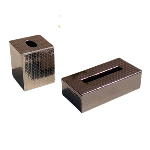 Admirable Rectangular Metal Tissue Box <b>Cover</b> Gold Finish Napkin Holder For Home <b>Dining</b> <b>Table</b> Decoration Tissue Box Low Price - Product Image 2