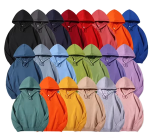 Mens Relaxed <b>Plain</b> <b>Hoodie</b> Cotton Fleece Kangaroo Pocket Adjustable Hood Casual Streetwear Daily Top - Product Image 5