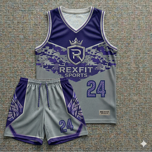 REXFIT SPORTS Vente en gros d'uniformes de basketball pour adultes, vêtements de sport personnalisés en polyester léger et à séchage rapide, fournisseur - Product Image 3