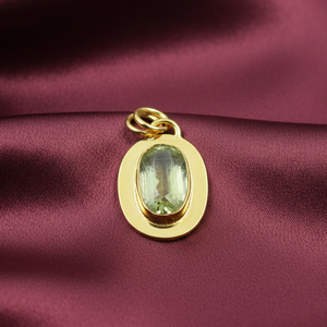 Pendentif ovale en cyanite verte naturelle, argent sterling 925, plaqué or rose, plaqué or jaune, bijoux minimalistes faits à la main - Product Image 3
