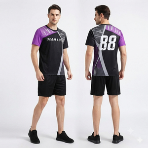 Uniforme de Bádminton para Hombre, Jersey y Pantalones Cortos Sublimados Personalizados con Tela que Absorbe la Humedad para un Rendimiento Óptimo - Product Image 6