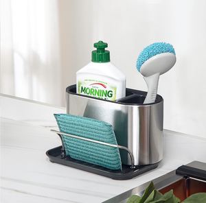 White Color Stainless Steel Sponge holder Kitchen Standing Non Folding Draining <b>Rack</b> Stylish Decorative Crafts In Hot Sale - Product Image 6