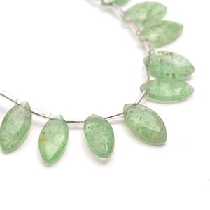 RAY FINE ORNATES ABBS028 Perles de pierres précieuses ovales en aventurine verte, certifiées par un tiers, pour la fabrication de bijoux - Product Image 4