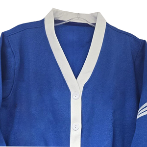 Cardigan en polaire bleu et blanc Zeta pour femmes, universités et collèges, sororités et fraternités. - Product Image 6