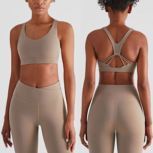 Sujetador Deportivo Personalizado de Fábrica al por Mayor, Transpirable y Cómodo, de Alta Intensidad en Cuatro Direcciones, para Yoga, de Secado Rápido, Tops de Nailon y Spandex - Product Image 2