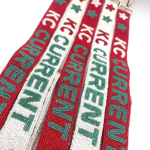 KC Current Strap Beaded Purse Strap Handmade Kansas City Beaded Adjustable Bag Strap Current Purse Accessories <b>Camera</b> Strap - Product Image 1