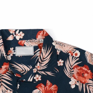 Men's <b>Short</b> <b>Sleeve</b> Digital Printed Cotton Casual Shirt V-neck Summer Breathable Knitted <b>Button</b>-<b>Up</b> Eco-Friendly Quick Dry 140g - Product Image 2