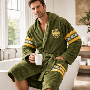 Factory Direct <b>Men's</b> Terry Cloth Spa <b>Robes</b> for Wholesale - Custom OEM Available from Manufacturer - Product Image 6