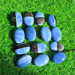 Opale bleue rayée naturelle d'Owyhee, pierre de paume polie, cristal de guérison, Reiki, méditation, soulagement du stress, vente en gros, Feng Shui - Product Image 6