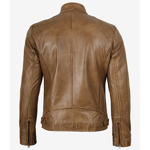 2026 OEM Hot Trending Camel Brown Cowhide Leather Jackets For Men's High Quality Low MOQ Plus-Size Winter Fashion <b>Heated</b> Jackets - Product Image 6