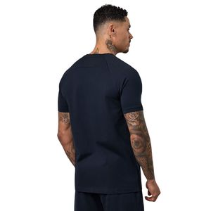 Men’s Navy Blue Performance T Shirt Short Sleeve Breathable <b>Athletic</b> Workout Running Fitness Gym Training Sportswear Top - Product Image 2