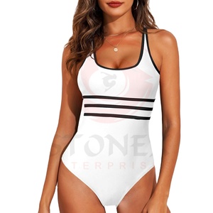 Traje de Baño de Una Pieza Personalizado para Mujer con Botones y Cremalleras, Cintura Alta, Transpirable y de Secado Rápido, Venta al Por Mayor de Fábrica - Product Image 1