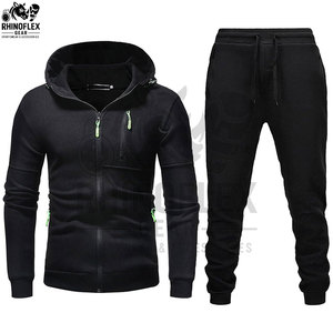 Conjunto Deportivo Personalizado para Hombre, 100% Poliéster, Logotipo Sólido, Talla Grande, 2 Piezas, Informal, Primavera, Transpirable, Sudadera de Manga Larga, Pantalones Deportivos - Product Image 6