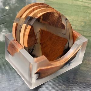 Luxury Table Coffee <b>Drink</b> Cup <b>coaster</b> Wood Resin <b>coaster</b> - Product Image 2