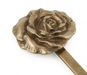 Artisanal Vintage Style Rose Wall <b>Hook</b> Metal Antique Finish Flower Design Single <b>Hook</b> For Clothing Storage Display Door Hanger - Product Image 2