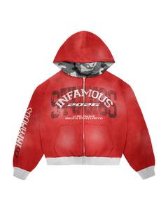 Sweat à capuche zippé surdimensionné unisexe en molleton épais pour l'hiver, style streetwear, vente en gros personnalisée, qualité fabricant OEM ODM - Product Image 4