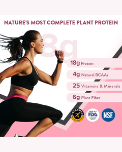 Proteína Vegetal en Polvo 20-25g de Proteína Suplemento Vegano con BCAA, EAA y Fibra Recuperación Muscular Sabor Chocolate y Mantequilla de Cacahuete - Product Image 2