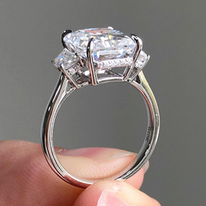 IGI Certified Radiant Lab Grown <b>Diamond</b> Engagement Wedding <b>Ring</b> 5.10 Carat Yellow Gold Silver Plated Luxury Unisex Party Gift - Product Image 3