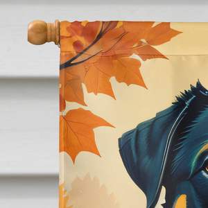 Large Multicolor Polyester Rottweiler Fall House <b>Flag</b> Porch Sleeve <b>Pole</b> Decorative Yard Banner Artwork Wall Hanging - Product Image 3