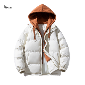 Chaqueta de Invierno para Hombre, 350 GSM, Acolchada, con Capucha, Cálida, Gruesa, Informal, para Exteriores - Product Image 1